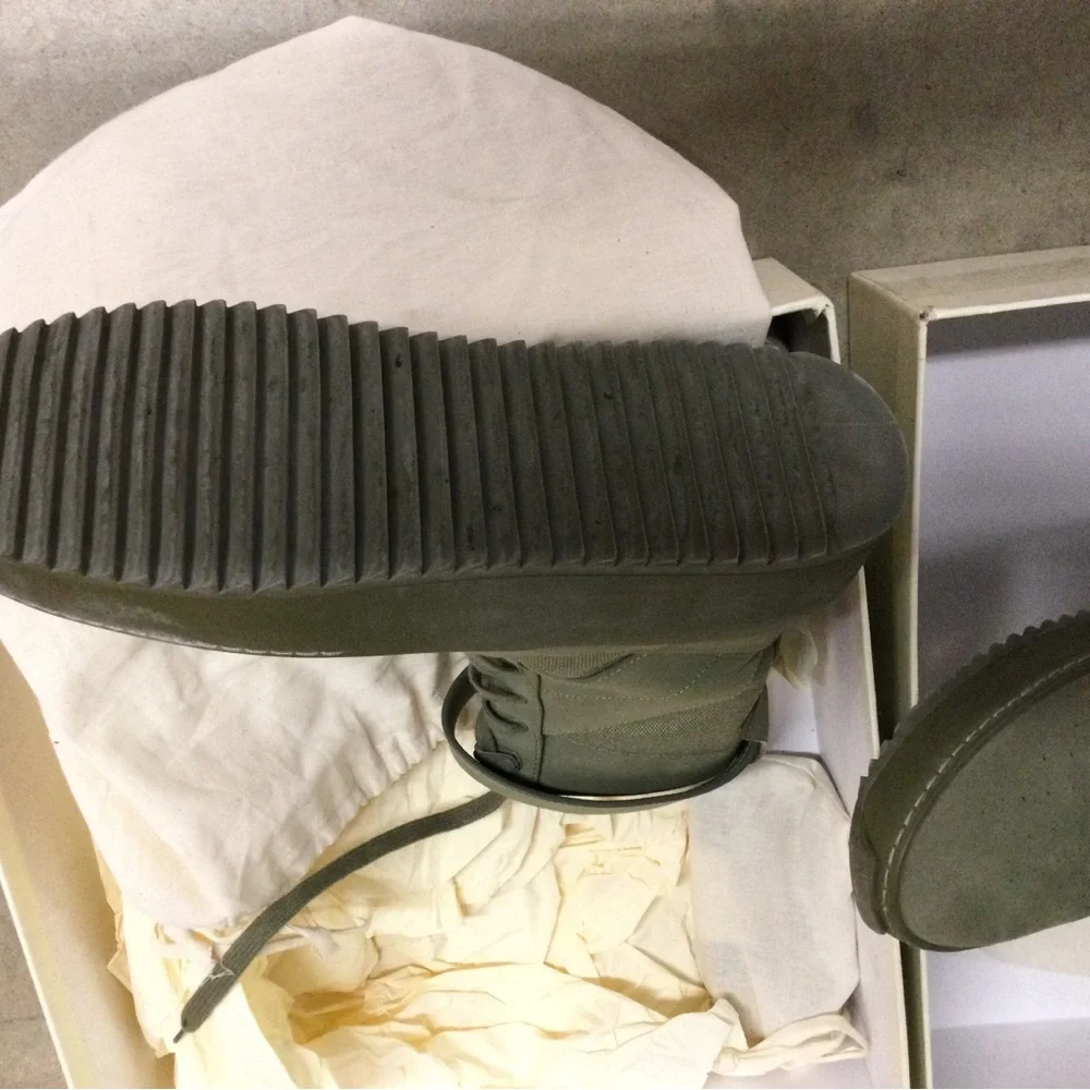 Olive Green High-Top Sneakers